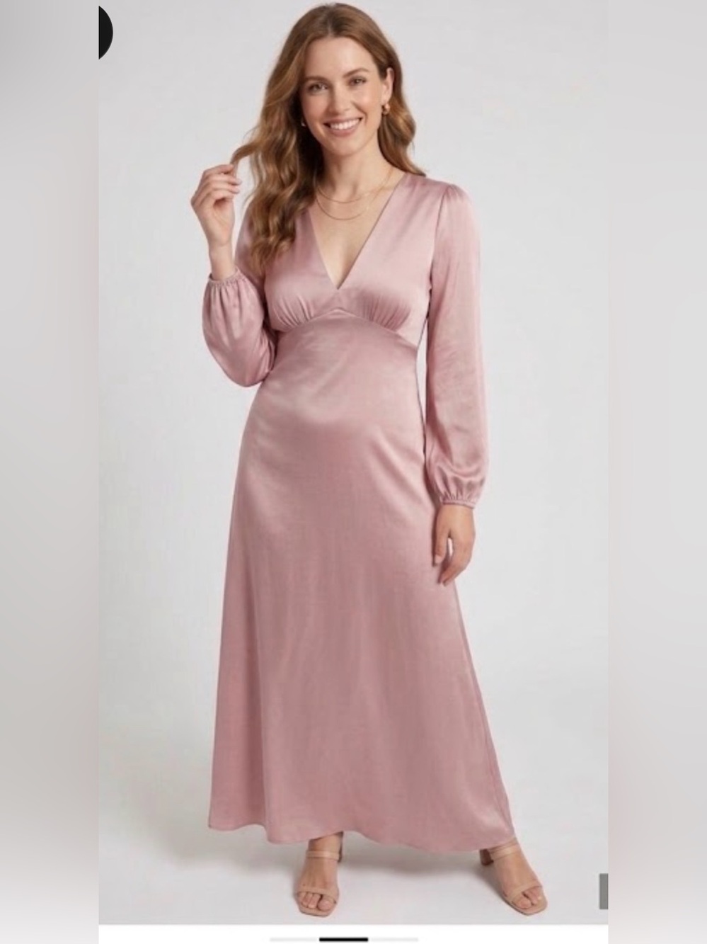 Rosevelvet Rose Pink Maxi Empire Waist Dress